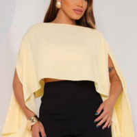 Blusa Bata Feminina Boho Chic com top faixa interno Multiformas Capa