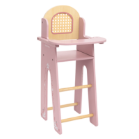 Brinquedo De Madeira Cadeira De Papá Para Boneca Rosa Büp Baby