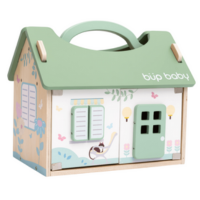 Brinquedo De Madeira Casinha De Bonecas Verde Büp Baby