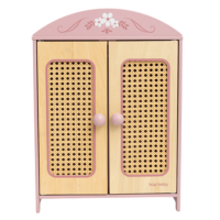 Brinquedo De Madeira Guarda-Roupa De Boneca Com Palha Büp Baby