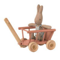 Brinquedo De Madeira Mini Carrinho De Puxar Para Ratinho Maileg