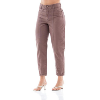 Calça Collor Feminina Arauto Barrel Premium Denim - Marrom