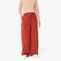 Calça de Tela de Algodão Oversized