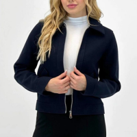 Casaco Facinelli Curto em Lã Batida Feminino - Marinho