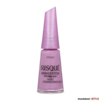 Esmalte Lilás Risqué Bridgerton Paixão (Des)Mascarada Cintilante 8ml