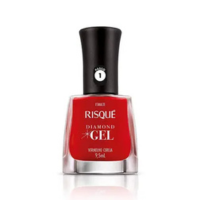 Esmalte Risqué Diamond Gel Vermelho Cereja Cremoso 9,5ml - Risque