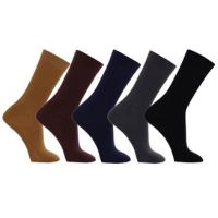 Kit 5 Pares Meia Social Canelado Dorbe - Marrom+Preto