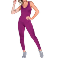 Macacão Fitness Feminino Vekyo – Liso, Sem Bojo e em Suplex para Academia e