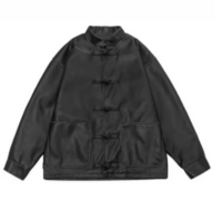 Mauroicardi-Jaqueta de couro vintage para homens, roupas vintage extragrand