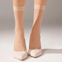 Meias Curtas Transparentes Fio 20 - Nude 1