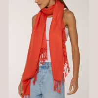 Pashmina laranja de viscose  70x180cm