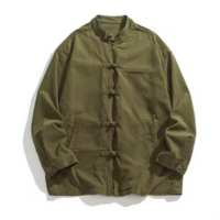 Quimono Jaqueta Homens Tradicional Vestuário Chinês Algodão Hanfu Top Manga