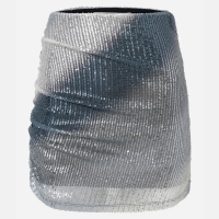 Saia Curta em Paetê com Puxadinho na Lateral Cinza