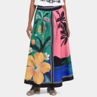 Saia Farm Oasis Lenço - Verde+laranja