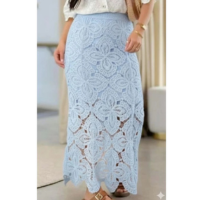Saia Longa Feminina Crochê Justa 5181#