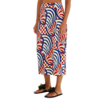 Saia Midi Farm Rio Concha Gráfica - Estampado