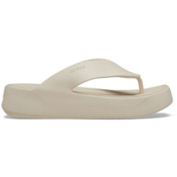 Sandália Crocs Getaway Plataform Flip Stucco - Creme
