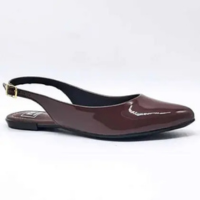 Sapatilha Moleca Verniz - Feminina - Marrom