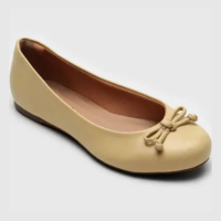 Sapatilha Via Uno Laço Bege - Feminino - 36 - viauno