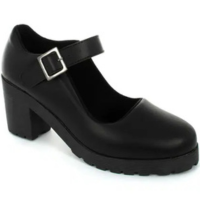 Sapato Feminino Estilo Mary Jane Salto Tratorado Moda Inverno Tendencia Gru