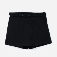 Short Saia em Sarja com Cinto Curve & Plus Size Preto