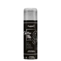 Spray de Glitter para Cabelo e Corpo Prata 135ml - popper