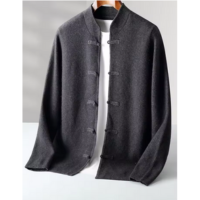 Suéter masculino de lã merino 100%, de alta qualidade, elegante, outono inv