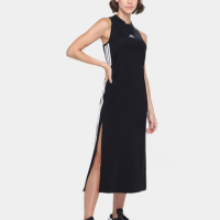 Vestido Adidas 3 Stripes Feminina - Preto+Branco