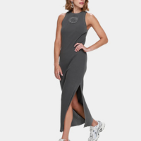 Vestido Canelado Colcci Fenda Lateral Feminino - Preto