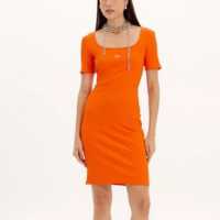 Vestido Curto Easy Lança Perfume Feminino - Laranja