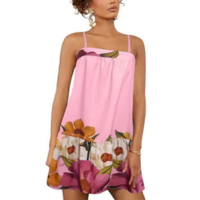 Vestido Feminino Curto Alcinha Floral Verão Soltinho Casual Elegante Modern