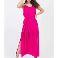 Vestido Longo PKS Laise Algodão Pink - Pink