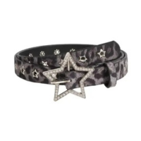 1pc feminino y2k estrela cravejada de metal oco estrela cinto, adequado par