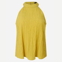 Blusa Texturizada em Anarruga com Gola Halter Verde