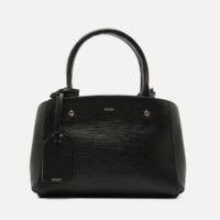 Bolsa Tote Preta Couro Bella Pequena