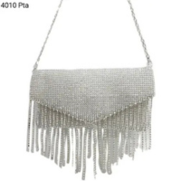Bolsa Social Clutch Festa  Noite  Casamento  Balada Franjas Strass 4010 - H
