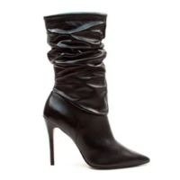 Bota Couro Preto Cano Médio Slouchy Cecconello 2130006-27