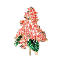 Broches De Esmalte Unissex Femininos Com Hortênsias E Flores De Strass Aces