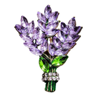 Broches De Lavanda De Cristal Para Festa De Casamento Femini