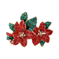 Broches Florais De Strass Femininos E Unissex, Alfinetes Botânicos Para Ban