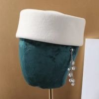 Boinas de feltro de lã superior duro côncavo topo britânico retro casamento