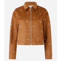 Jaqueta Cowboy em Material Sintético com Tachas Marrom