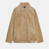 CASACO DE COURO SUEDE 100%