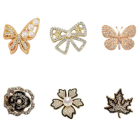 Kit 6 Broches Pequenos Para Roupa Feminina Sortidos Strass
