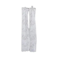 Luvas Femininas De Verão Em Seda Gelada Com Renda, Longas E Sem Dedos, Pret