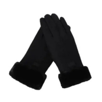 Luvas Femininas Peludas Quentes com Tela de Toque - Ideal para OutonoInvern