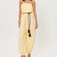 Macacão Sem Alças Com Linho