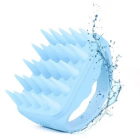 Massageador de Couro Cabeludo Bsisme - Esfoliante de Silicone Azul para Cre