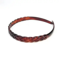 N 312811 Tiara Lisa Tartaruga De Acetato 1,0 cm Lg - Musa Kalliopi