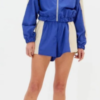 Short Mini Com Recortes - Azul